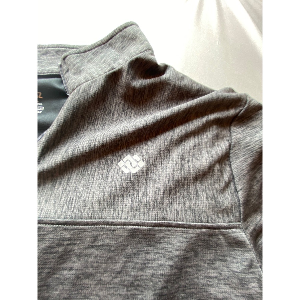 MoFiz Womens Quarter Zip Pullover Gray Heathered Activewear Top XL - Picture 3 of 6